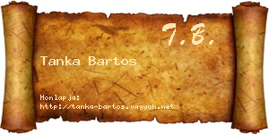 Tanka Bartos névjegykártya